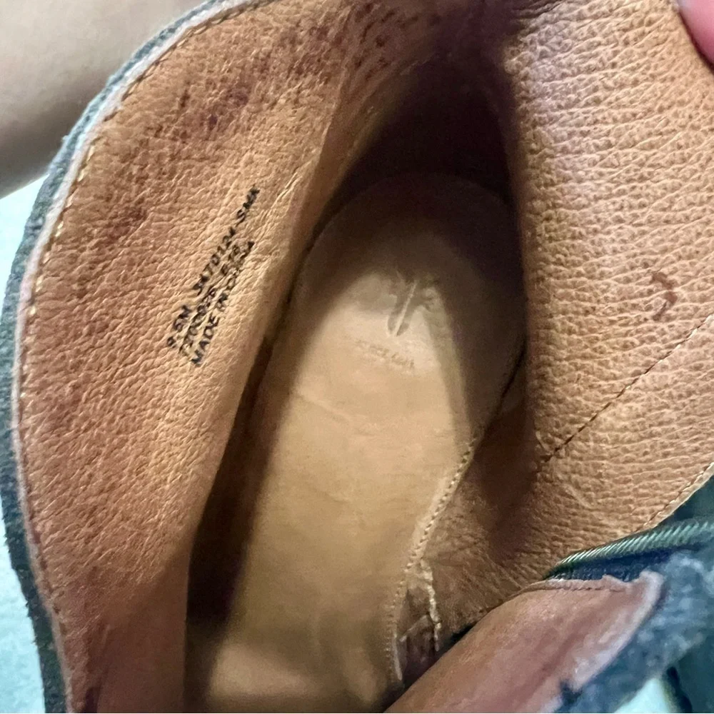 Frye Madeline Short Grey Suede Ankle Booties - Size 9.5